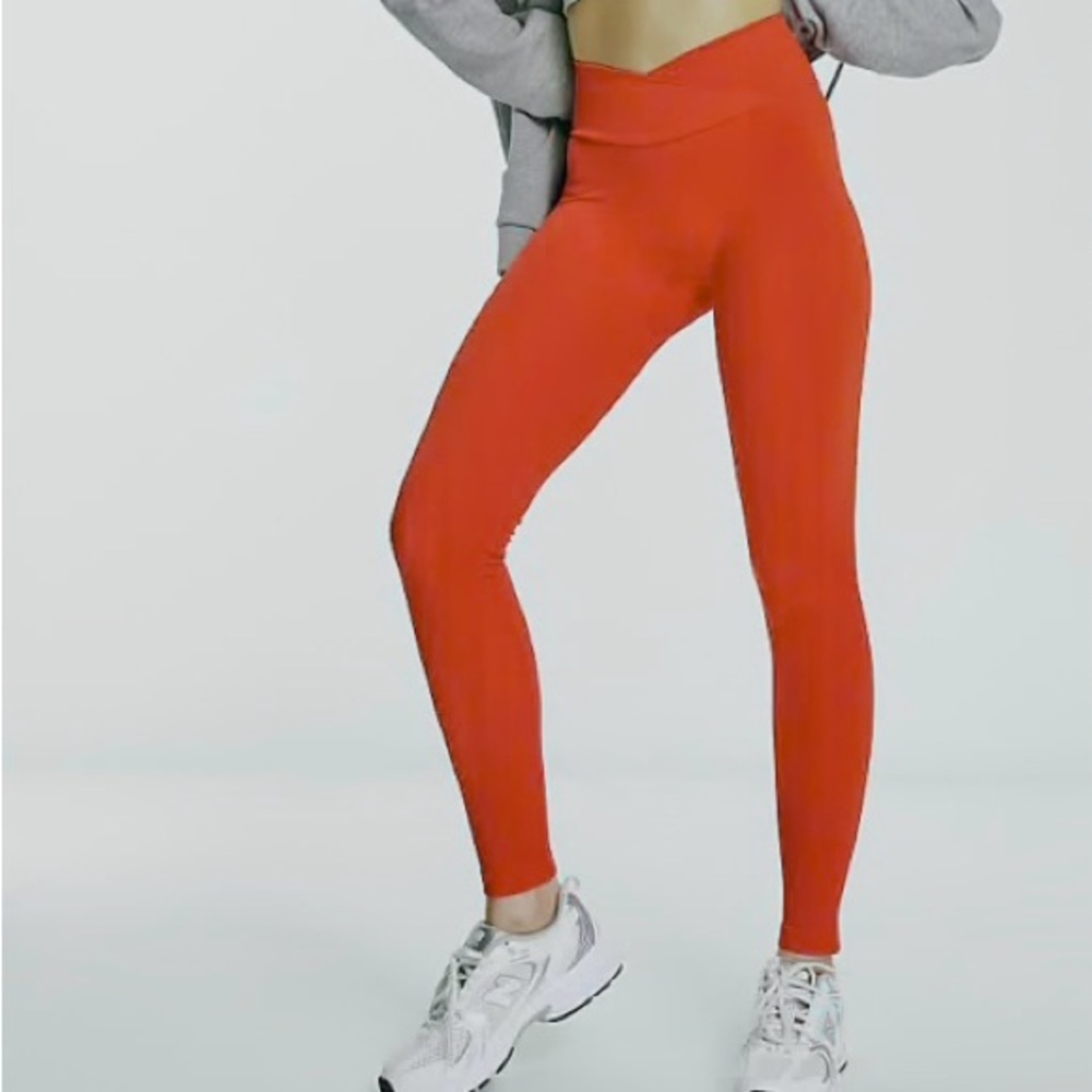Fabletics Vibrant Orange Stretch Leggings